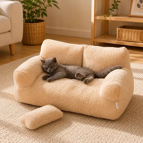 Cloud Nest – Canapé-lit de luxe pour chats et petits chiens, oreiller inclus