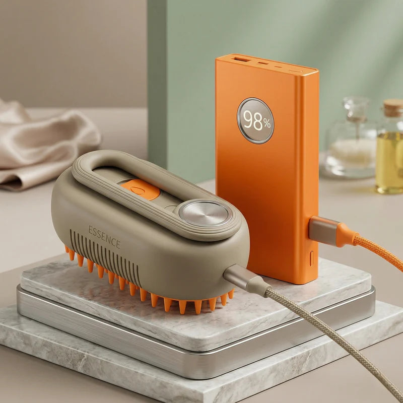 3-in-1 Pet Steam Brush – USB Rechargeable Grooming & Massage
