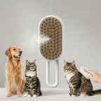 3-in-1 Pet Steam Brush – USB Rechargeable Grooming & Massage
