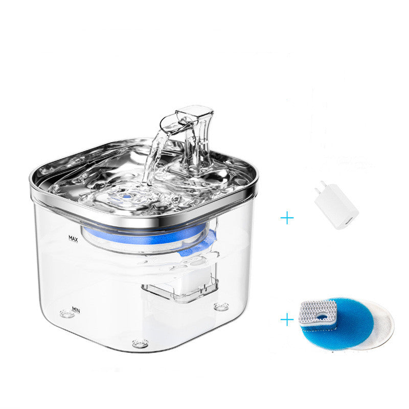 Stainless Steel Automatic Circulation Water Dispenser 2L for Dogs and Cats