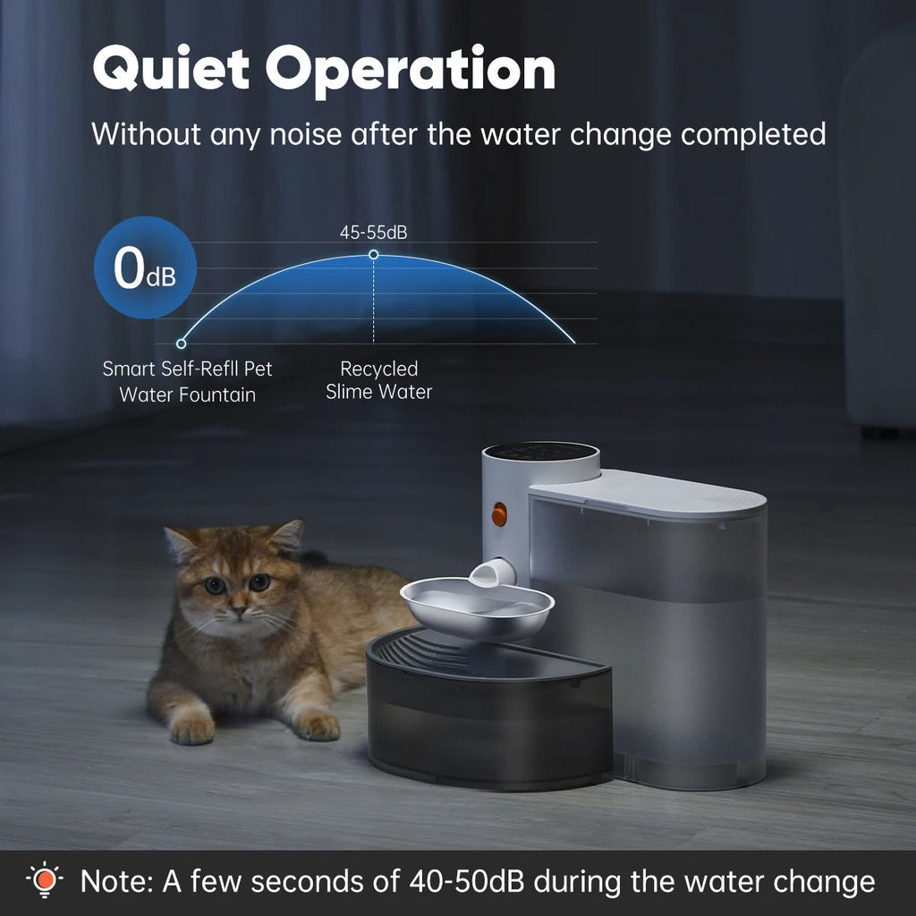 Pet Intelligent Pouring Water Dispenser Stainless Steel 3L