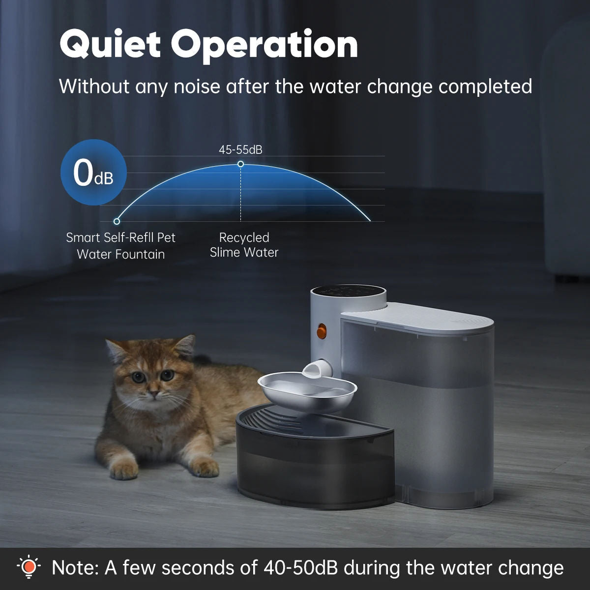 Pet Intelligent Pouring Water Dispenser Stainless Steel 3L