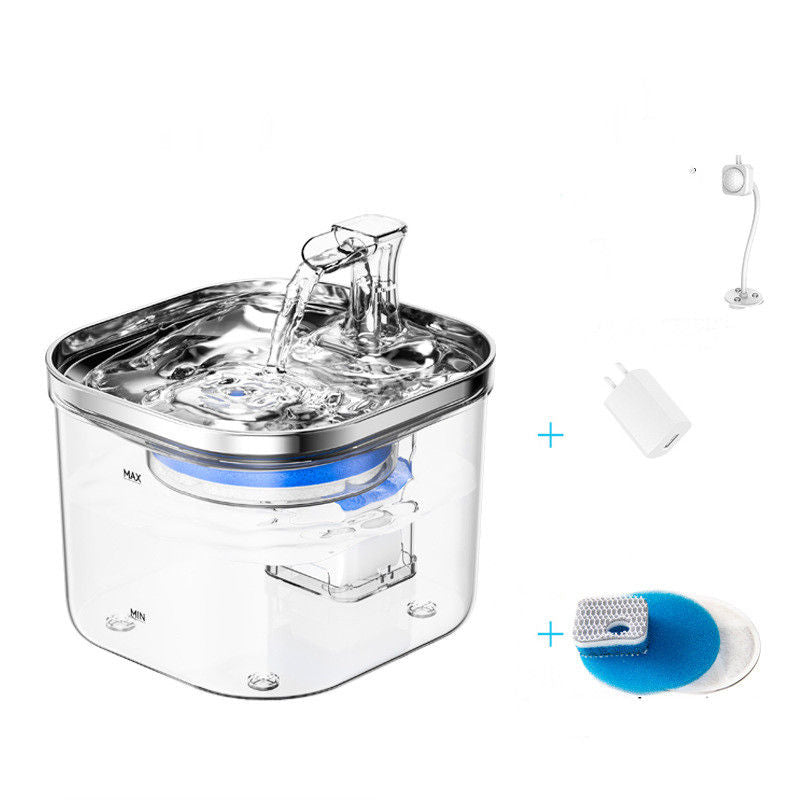 Stainless Steel Automatic Circulation Water Dispenser 2L for Dogs and Cats