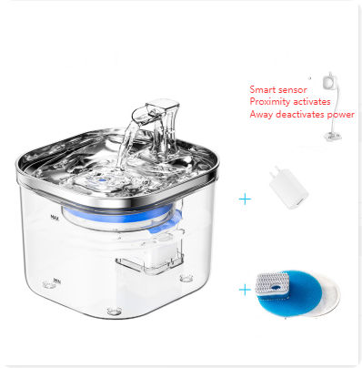 Stainless Steel Automatic Circulation Water Dispenser 2L for Dogs and Cats